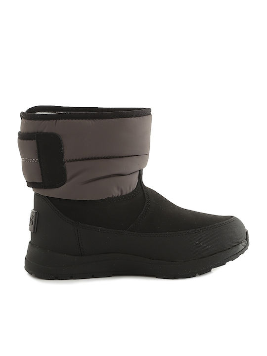 Toty Suede Παιδικά Μποτάκια με Σκρατς Μαύρα