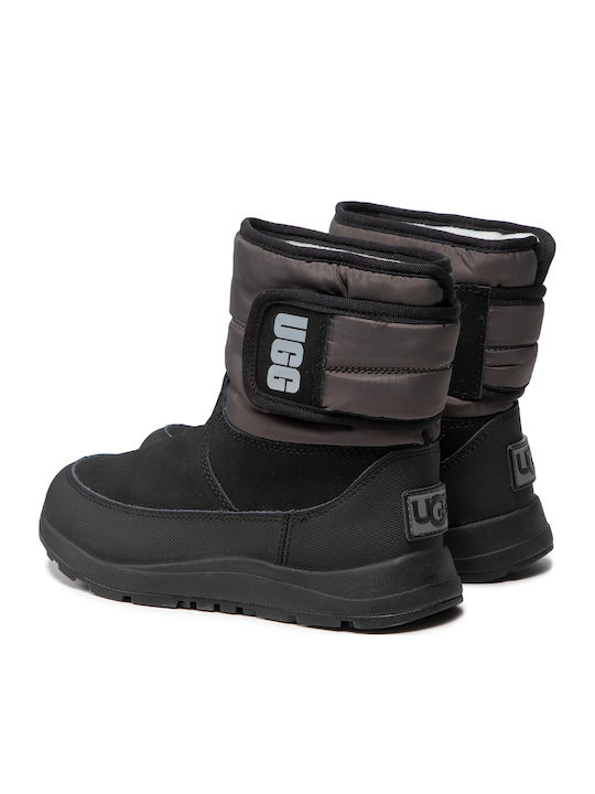 Toty Suede Παιδικά Μποτάκια με Σκρατς Μαύρα