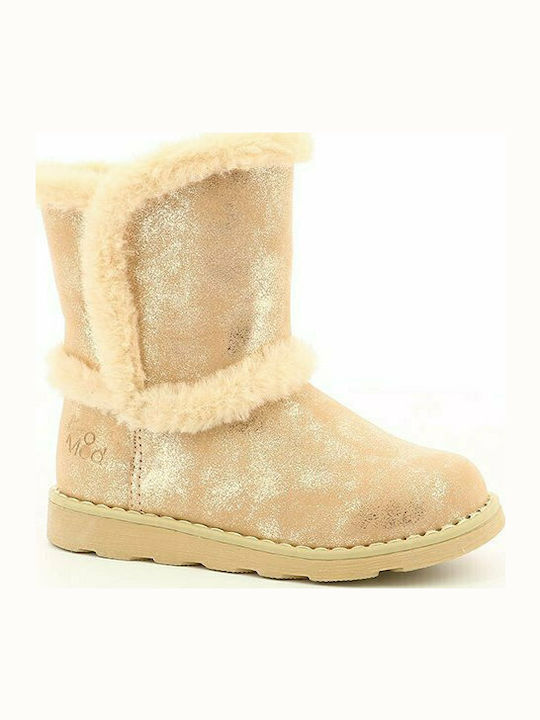 Aldoux Suede Kinderstiefeletten mit Reißverschluss Rosa