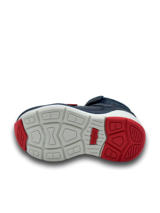 Aspen Leather Kids Boots with Laces Navy Blue