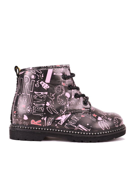 Lederne Kinderstiefel mit Reißverschluss Gray