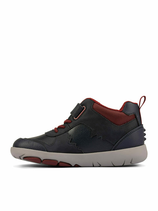 Rex Park K Anatomical Leather Kids Boots with Velcro Blue