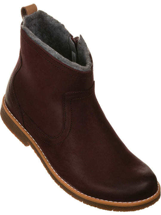 Clarks Comet Frost Y Kids Boots with Zipper Brown