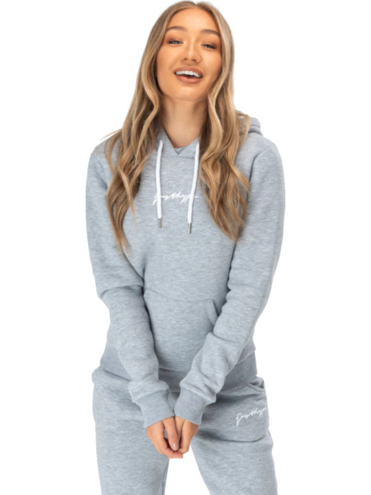 Women's Sweatshirt Jacket Hooded Gray