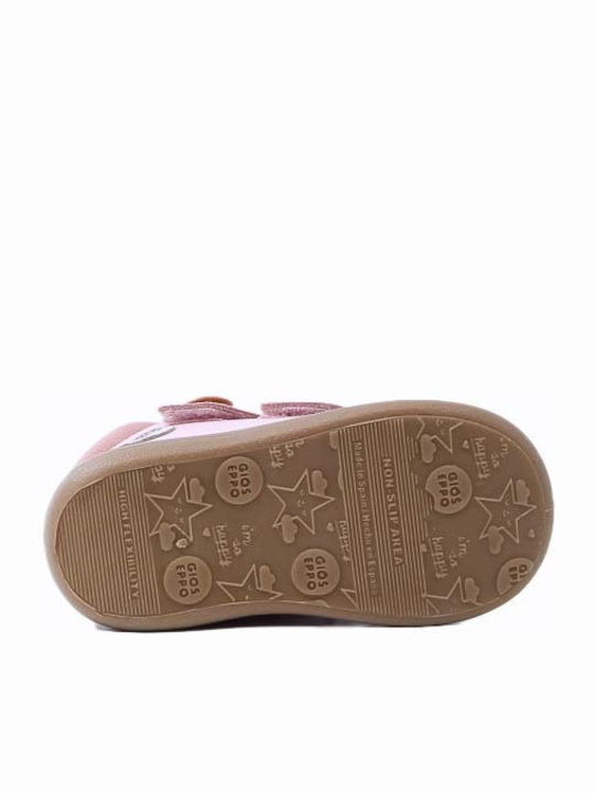 64105 Ghete Copii din Piele cu Velcro Roz