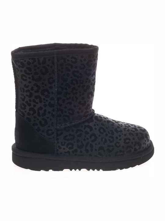 1112388 Suede Kids Boots Black
