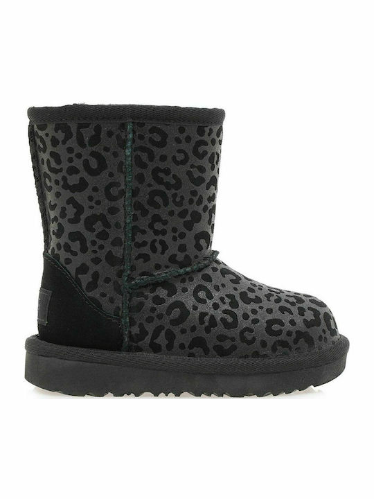 1112388 Suede Kids Boots Black
