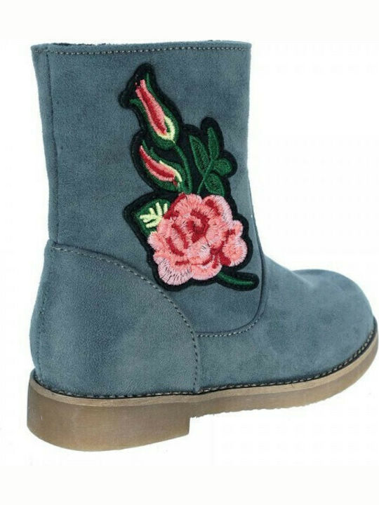 Kelly Suede Kinderstiefeletten mit Reißverschluss Gray