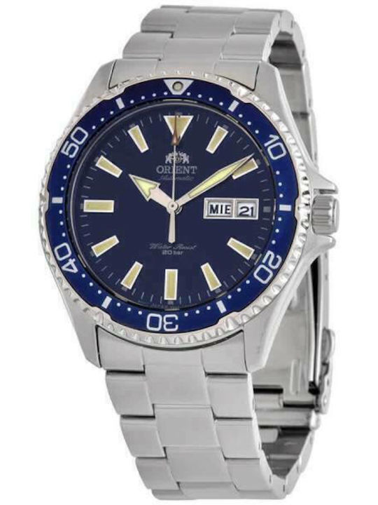 Orient Ceas Bărbați 42mm Automat Cu Brățară Din Metal Argintie
