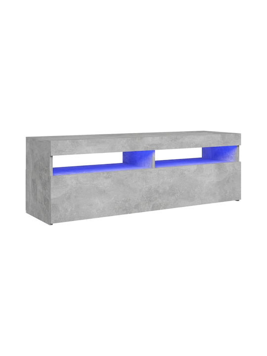 TV-Ständer mit LED-Beleuchtung Grey Concrete Μ120xΠ35xΥ40cm