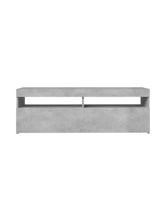 Stand TV Cu Iluminare LED Gri Beton L120xA35xÎ40cm