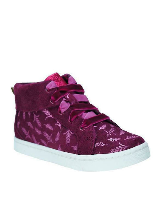 City Frost T Suede Kids Boots with Zipper Burgundy
