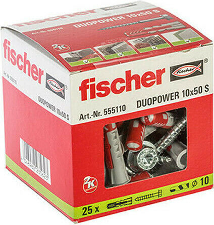 Fischer DuoPower Ούπα Kunststoff 10x50 555110 25Stück