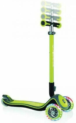 Globber Trotinetă Copii Pliabilă Elite Deluxe Lights cu 3 Roți pentru 3+ Ani Verde