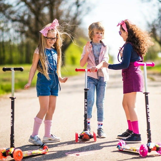 Lorelli Kids Scooter Foldable Rapid 3-Wheel for 5+ Years Pink