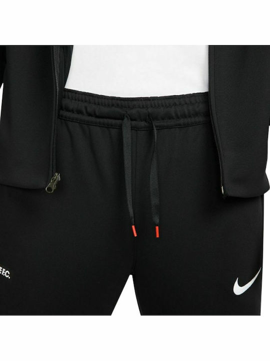 Tracksuit Df Fc Football Ποδοσφαιρικό Σετ Φόρμας Dri-Fit Γυαλιστερό με Λάστιχο Μαύρο