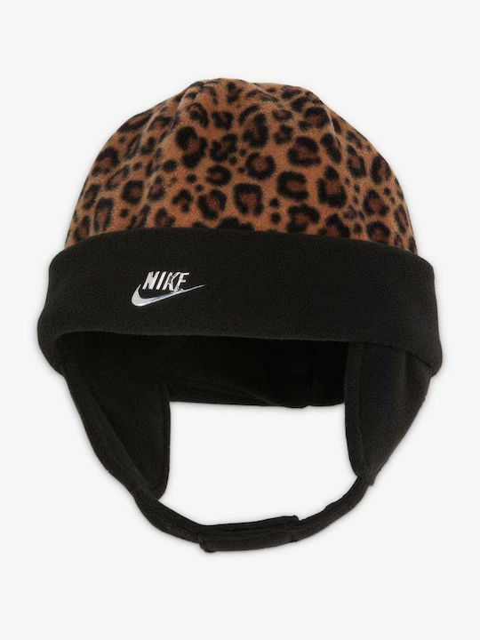 Leopard Trapper Σετ Παιδικό Σκουφάκι με Γάντια Fleece Μαύρο