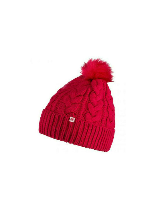 4F Kids Beanie Knitted Fuchsia