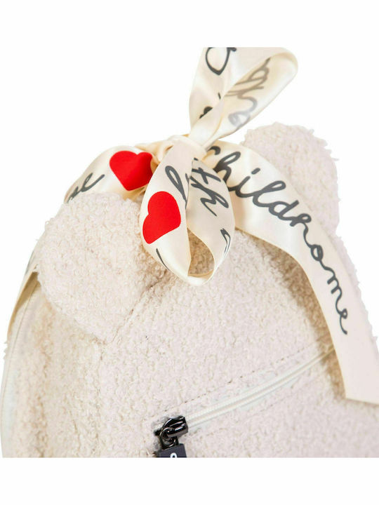 Childhome My First Teddy Παιδική Τσάντα Πλάτης Λευκή 23x7x23εκ.