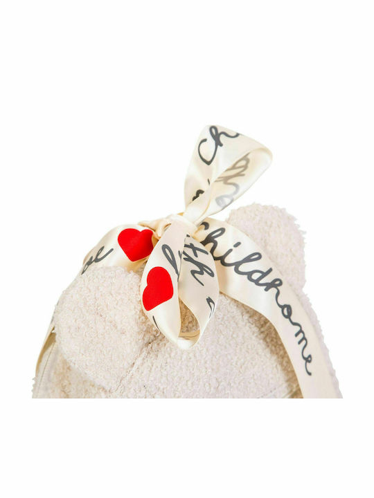 Childhome My First Teddy Παιδική Τσάντα Πλάτης Λευκή 23x7x23εκ.