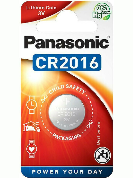 Panasonic Lithium Power Μπαταρία Ρολογιών CR2016 3V 1τμχ