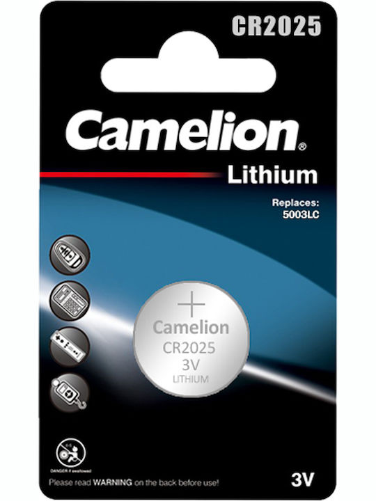 Camelion Μπαταρία Λιθίου Ρολογιών CR2025 3V 1τμχ