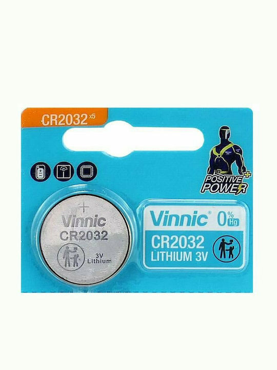 Vinnic Positive Power Μπαταρία Λιθίου Ρολογιών CR2032 3V 1τμχ