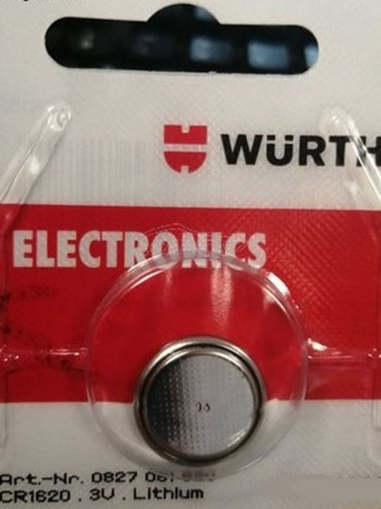 Wurth Batterie Lithium für Uhren CR1620 3V 1Stück