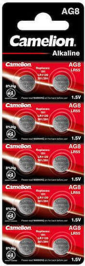 Camelion AG8 Batterien Alkalisch für Uhren LR55 1.5V 10Stück