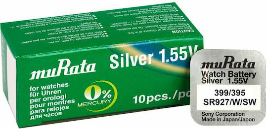 Murata 395/399 Batterien Silber-Oxid für Uhren SR57 1.55V 10Stück