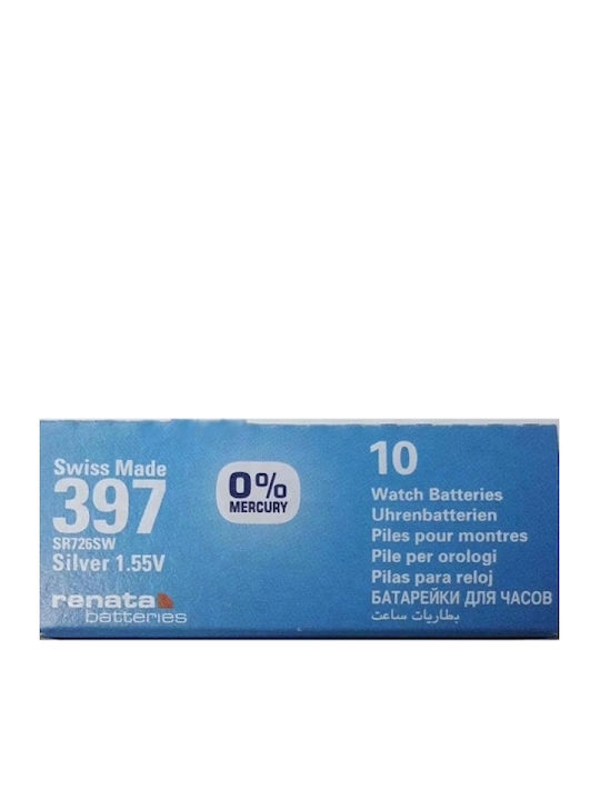 Renata 397/SR726SW Μπαταρίες Silver Oxide Ρολογιών SR59 1.55V 10τμχ
