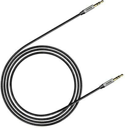 Baseus Cablul Audio 3,5mm Male - 3,5mm Male Negru 1m cu Terminale Placate cu Aur CAM30-BS1