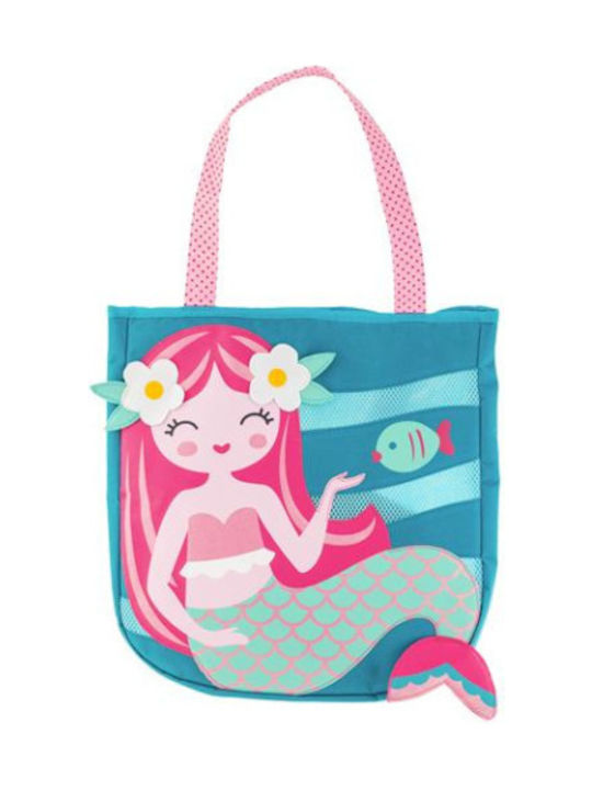 Stephen Joseph Beach Totes Mermaid Παιδική Τσάντα Θαλάσσης Γαλάζια 33x4x27εκ.