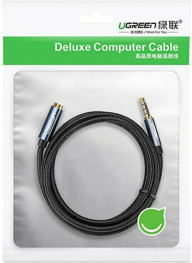 Ugreen 3.5mm Audio Cable Male to Female Black 5m with Gold Plated Terminals 10538