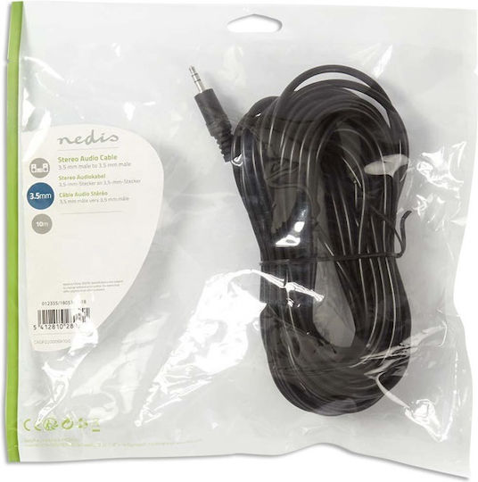 Nedis 3.5mm Male To RCA Male Audio Cable Black 10m CAGP22200BK100