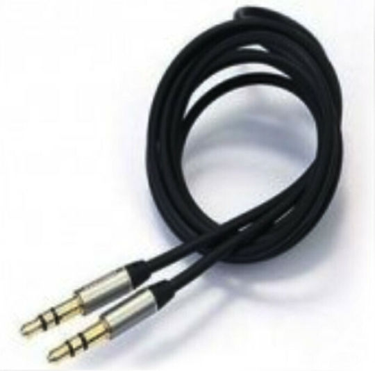 Earldom Καλώδιο Ήχου TRRS 3.5mm male - 3.5mm male Μαύρο 1m με Επίχρυσους Ακροδέκτες ET-AUX15