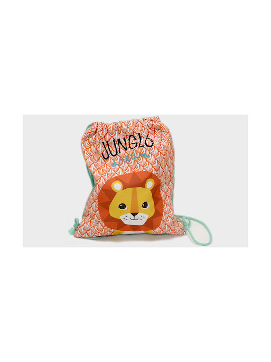 Paperpack Net Lion Kids Bag Pouch Bag Orange 25cmx30cmcm