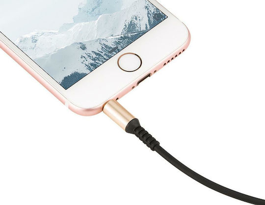 Hoco 3,5mm Klinkenkabel mit 3,5mm Stecker - Schwarz 1m mit Vergoldeten Anschlüssen UPA02