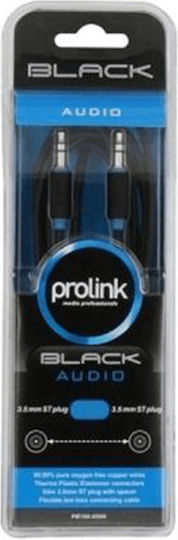 Prolink Καλώδιο Ήχου 3.5mm male - 3.5mm male Μαύρο 0.5m PB105-0050