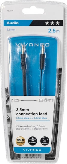 Vivanco 3.5mm male - 3.5mm male Cable Black 2.5m (46214)