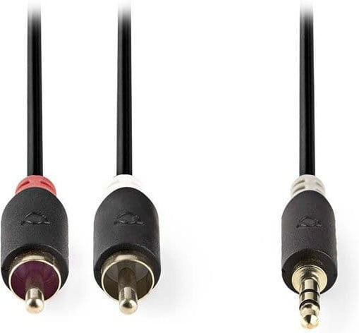 Nedis Καλώδιο Ήχου 3.5mm male - RCA male Μαύρο 5m με Επίχρυσους Ακροδέκτες CABW22200AT50