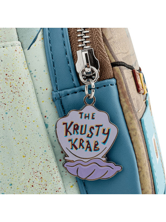 Loungefly Spongebob Krusty Krab Mini Kinder Rucksack Rucksack Weiß 22.5cmx11.25cmx27cmcm Mini-Rucksack vom Krusty Krab