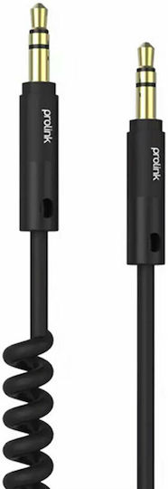 Prolink Καλώδιο Ήχου 3.5mm male - 3.5mm male Μαύρο 2m με Επίχρυσους Ακροδέκτες HMM105S-0200