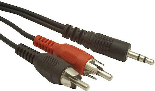 Cablexpert Καλώδιο Ήχου 3.5mm male - RCA male Μαύρο 5m CCA-458-5M