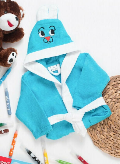 Comfort Kids Hooded Bathrobe Turquoise