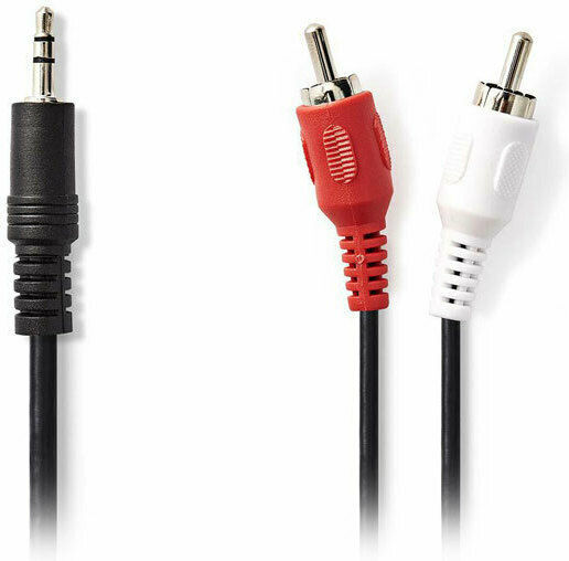 Nedis Cablu Audio Jack 3.5 mm Male - RCA De Sex Masculin Negru 2m CAGP22200BK20