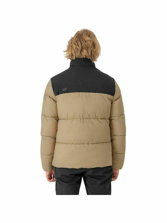 4F Herren Winter Jacke Puffer Beige