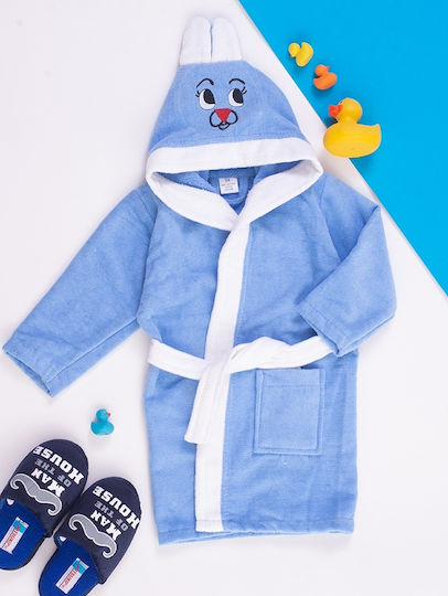 Comfort Kids Hooded Bathrobe Sky Blue