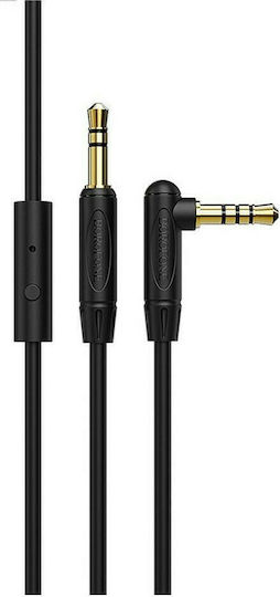 Borofone TRRS Audio Cable 3.5mm Male - 3.5mm Male Black 1m BL5