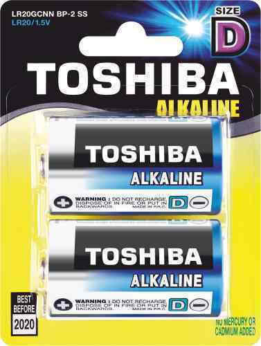 Toshiba Bp-2 Alkaline Batteries D 1.5V 2pcs